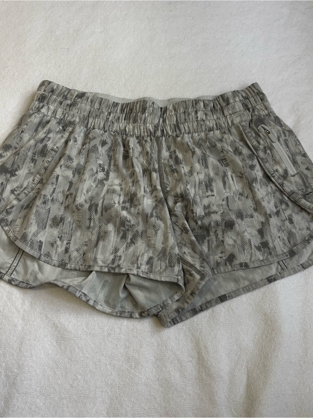 lululemon athletica Gray Camo Mesh Athletic Shorts